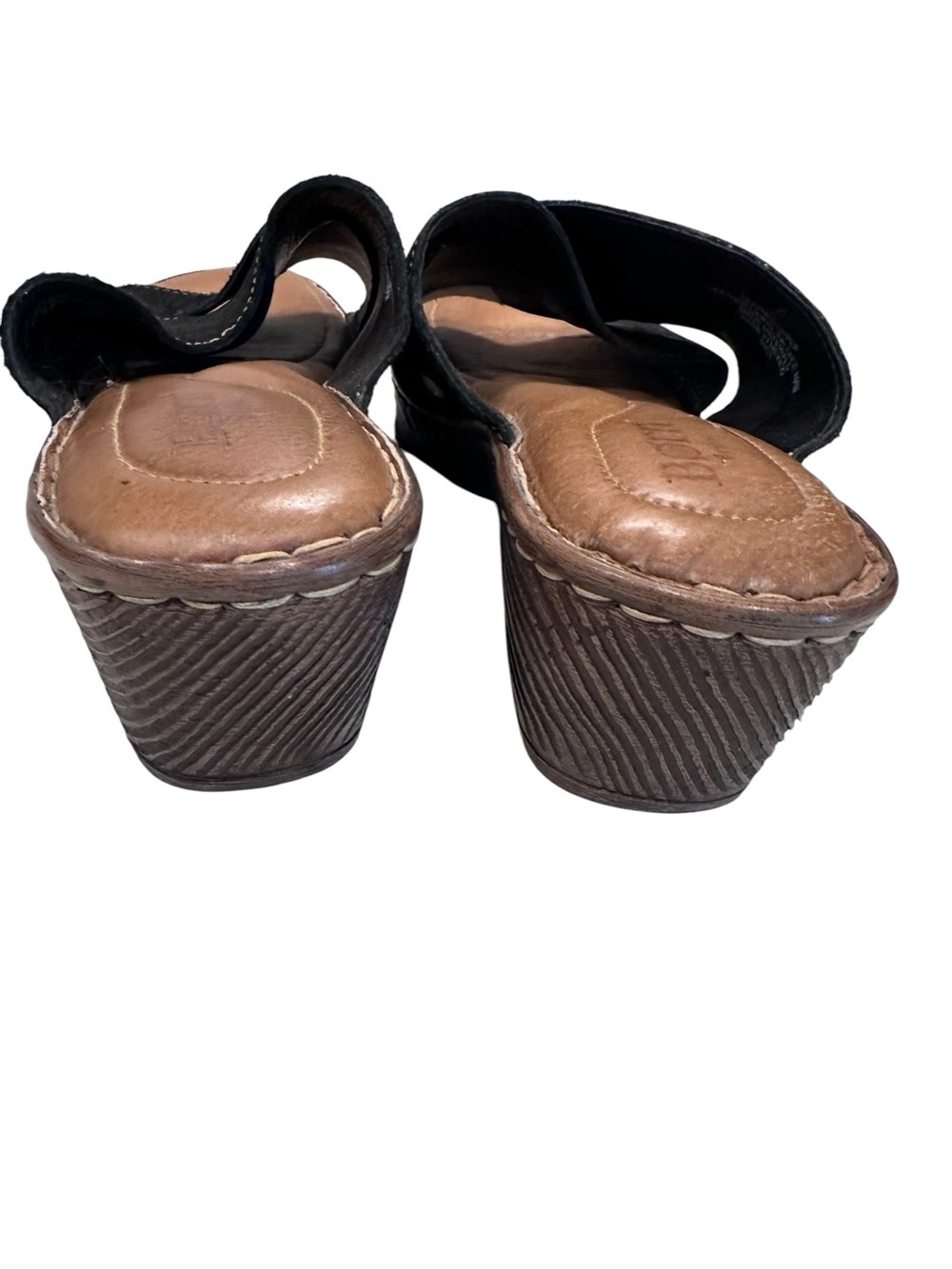Born Women's Teayo Sandals Black Suede Leather Size 11 - Picture 5 of 9